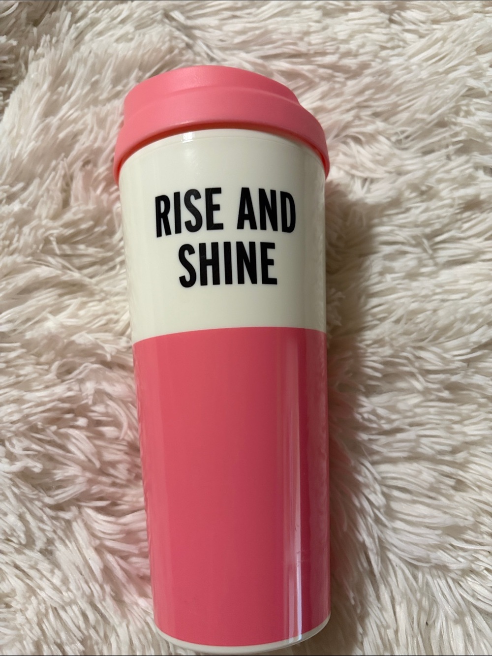 kate spade Pink and White Travel Tumbler